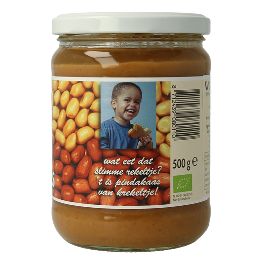 Krekeltje Pindakaas met zout eko bio 500.00 Gram