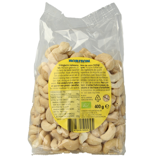 Horizon Cashewnoten heel bio 400 Gram