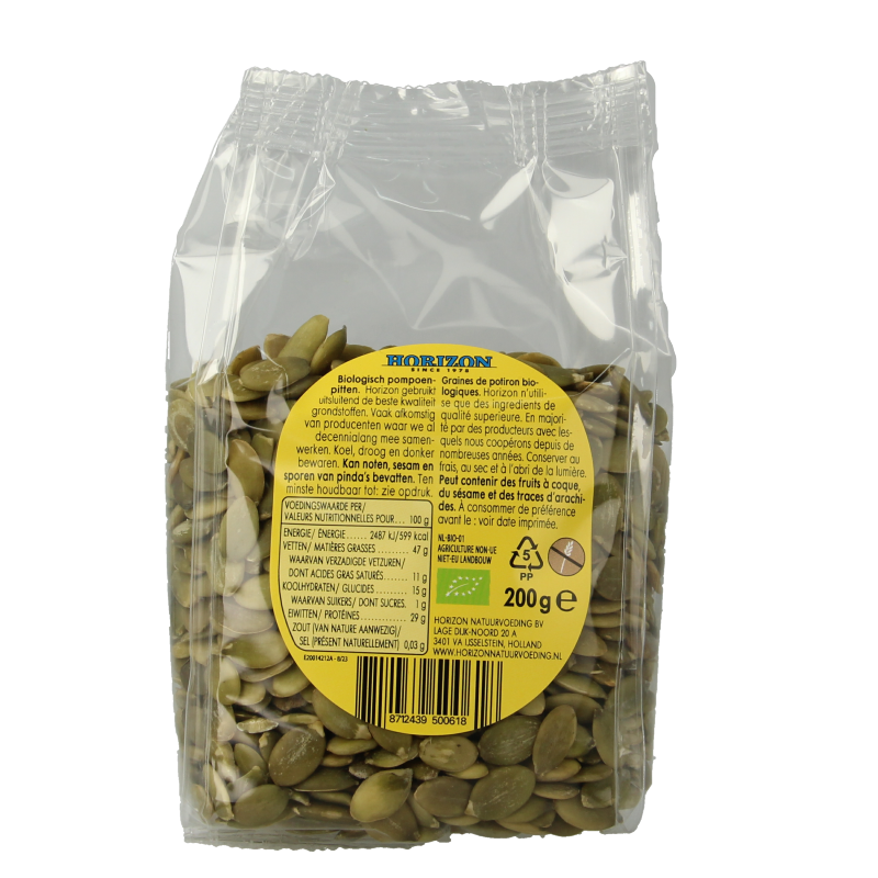 Horizon Pompoenpitten bio 200 Gram