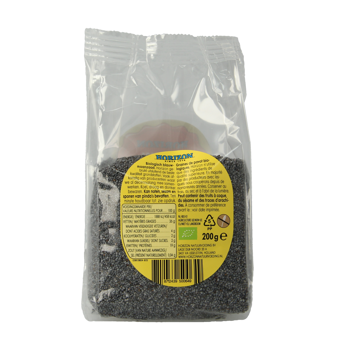 Horizon Maanzaad blauw bio 200.00 Gram