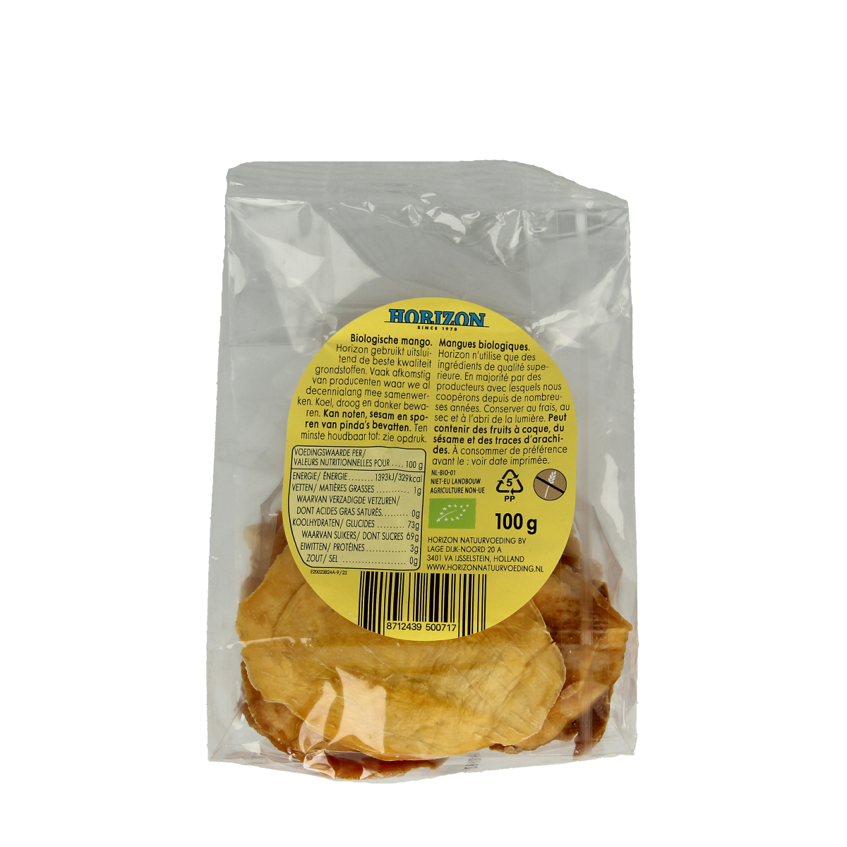 Horizon Mango schijven bio 100.00 Gram