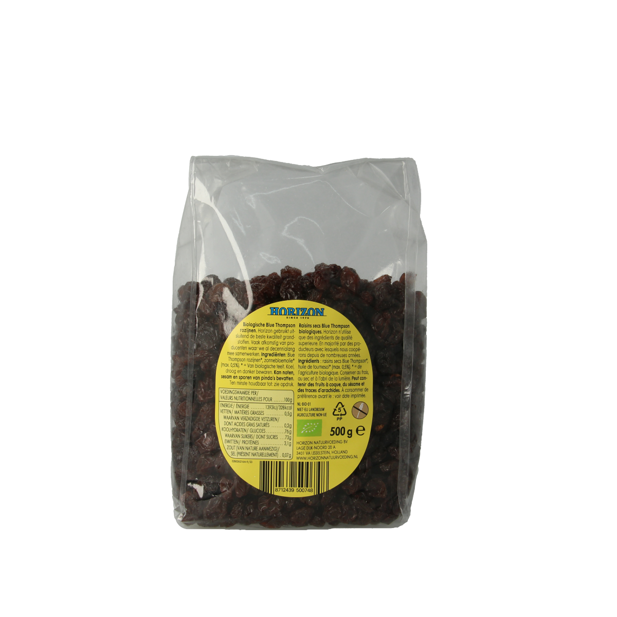 Horizon Rozijnen blue thompson bio 500.00 Gram