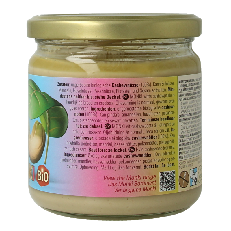 Monki Witte cashewpasta bio 330 Gram