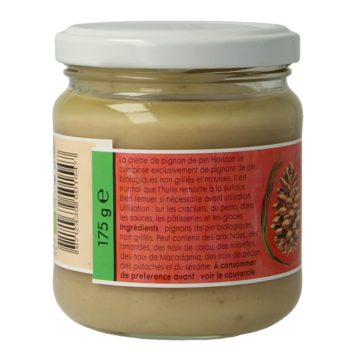 Horizon Pijnboompit pasta bio 175.00 Gram