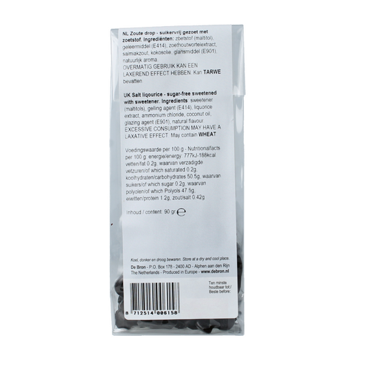 De Bron Zoute klavertjes suikervrij 90 Gram