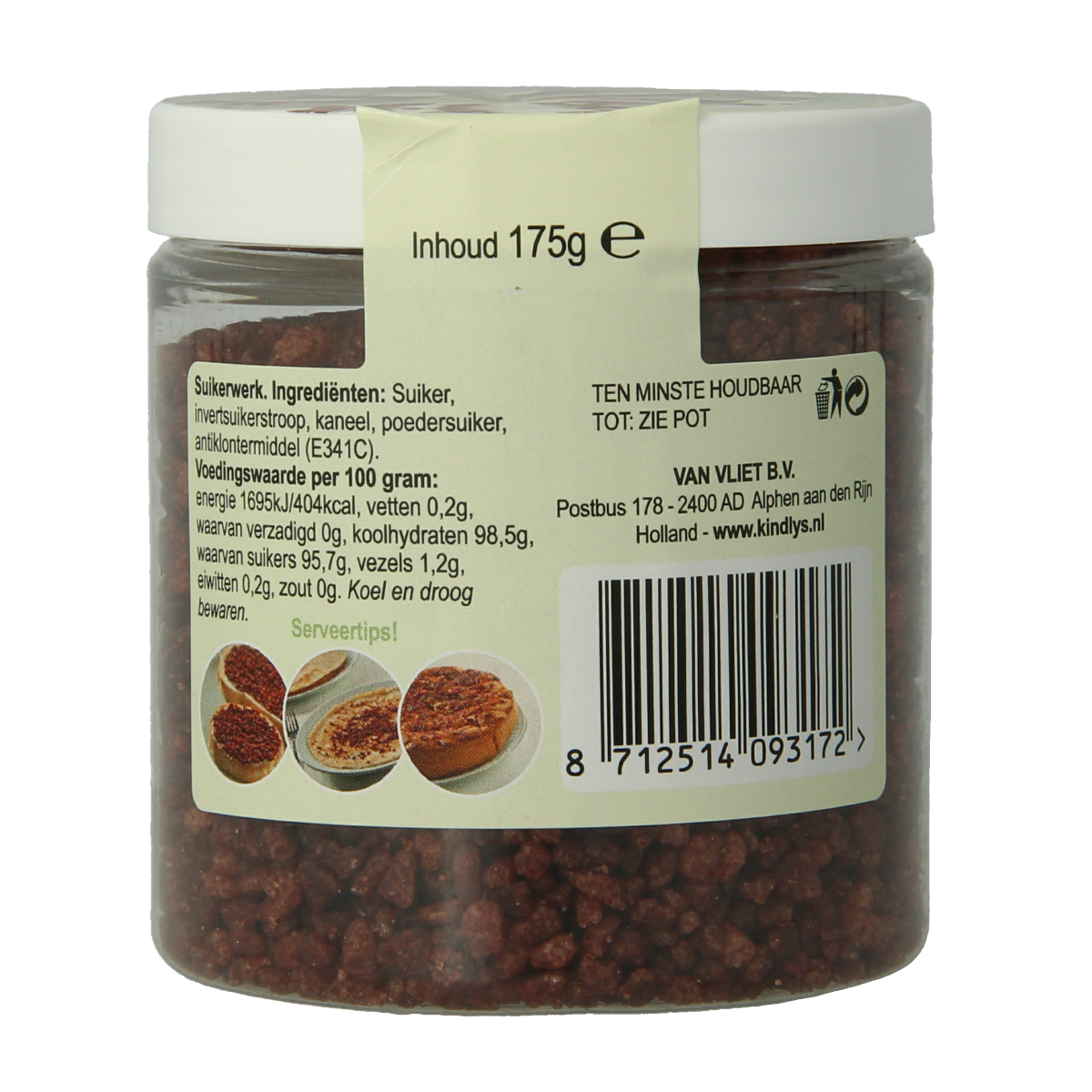 Kindly's Kaneelsuiker 175.00 Gram