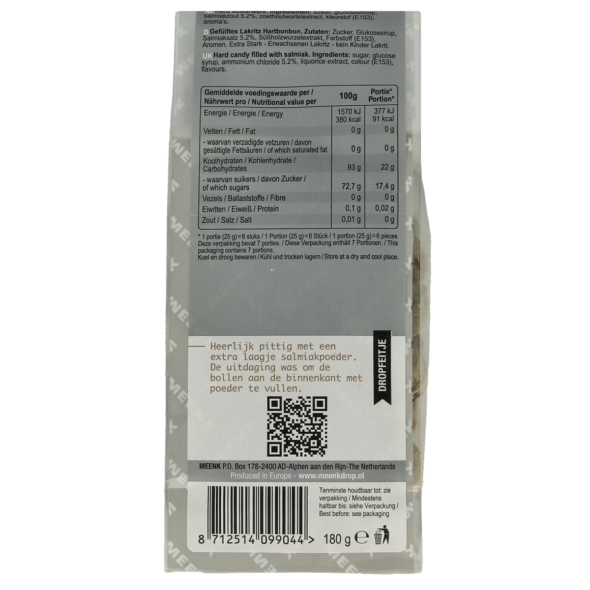 Meenk Salmiak bollen 180.00 Gram