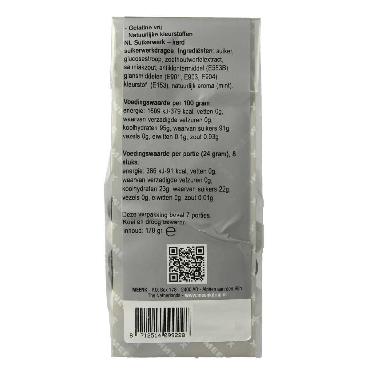 Meenk Zwart wit ballen 170.00 Gram