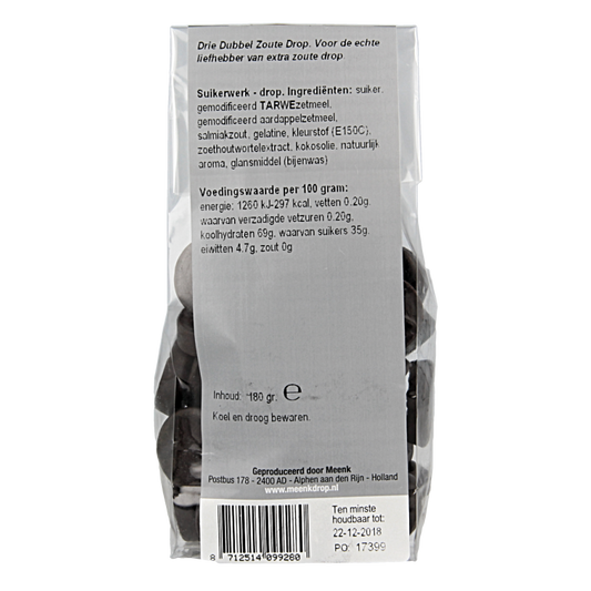 Meenk 3 Dubbel zoute drop 180 Gram