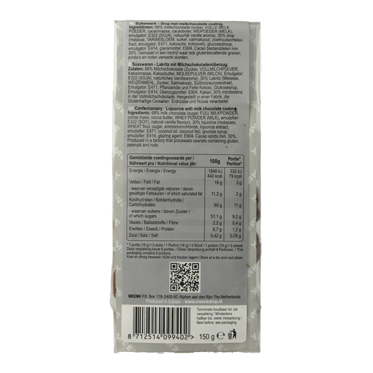Meenk Drop chocolade 150 Gram