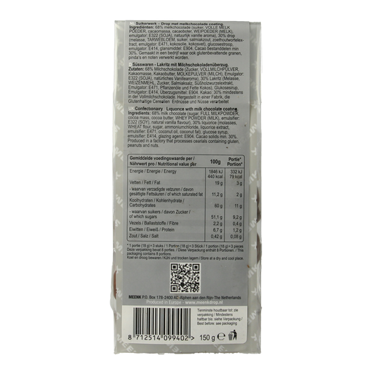 Meenk Drop chocolade 150.00 Gram