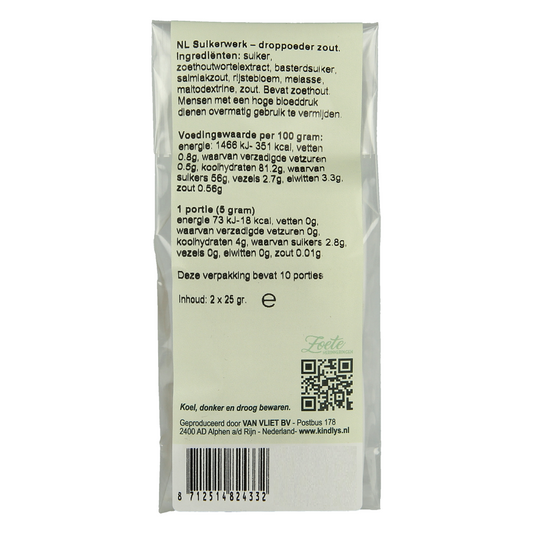 Kindly's Zwart wit potjes zout 25 gram 2.00 Stuks