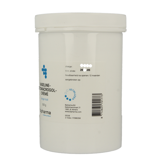 Bipharma Vaselinecetomacrogolcreme 500.00 Gram