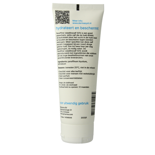 Bipharma Parafine-vaselinezalf 50% losse tube 100.00 Gram
