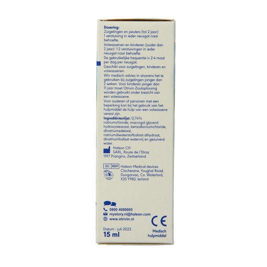 Otrivin Zoutoplossing neusspray 15.00 Milliliter