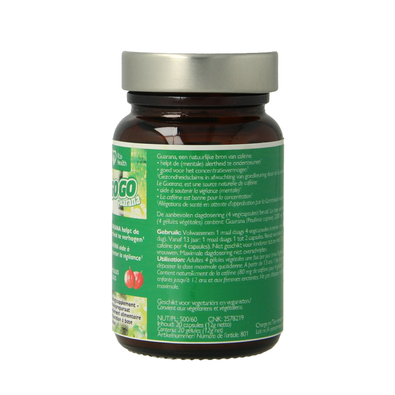 RIO Gogo guarana 500mg 10 dagen 20 Capsules