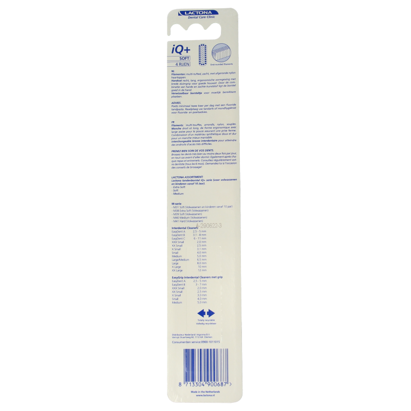 Lactona Tandenborstel IQ+ soft 1 Stuks