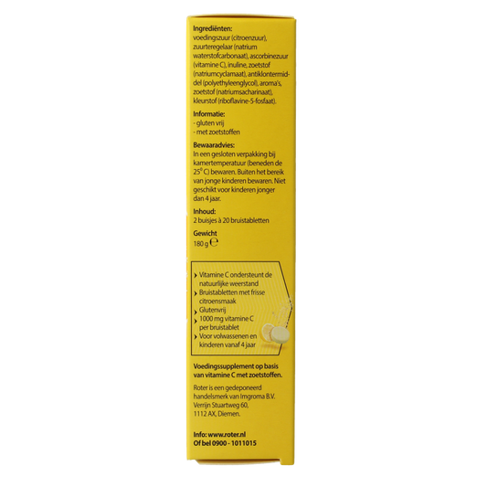 Roter Bruistabletten citroen vit C duopack 40 Bruistabletten