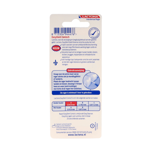 Lactona Easydent A 2.5-5mm zonder houdertje 8.00 Stuks