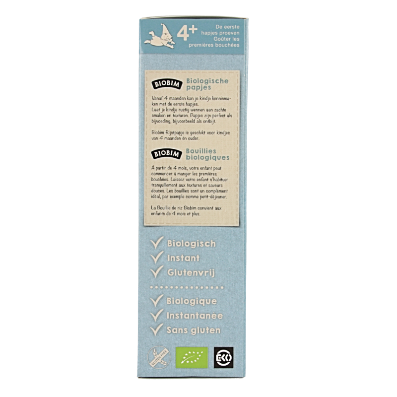 Biobim Baby rijstpapje 4 maanden bio 200 Gram