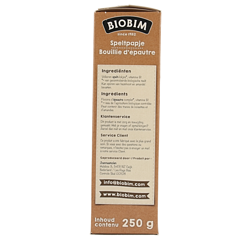 Biobim Speltpapje bio 250 Gram