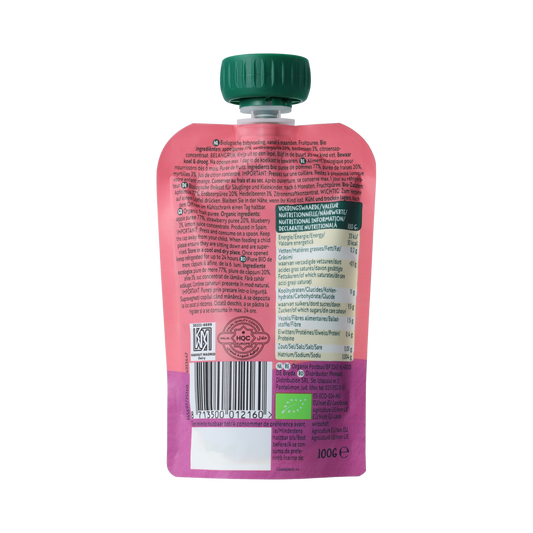 Organix Knijpfruit appel, aardbei en bosbessen 6+M bio 100.00 Gram