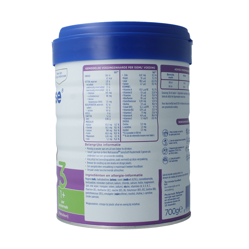 Hero SensiSoft peutermelk 3 (1+jr) 700 Gram