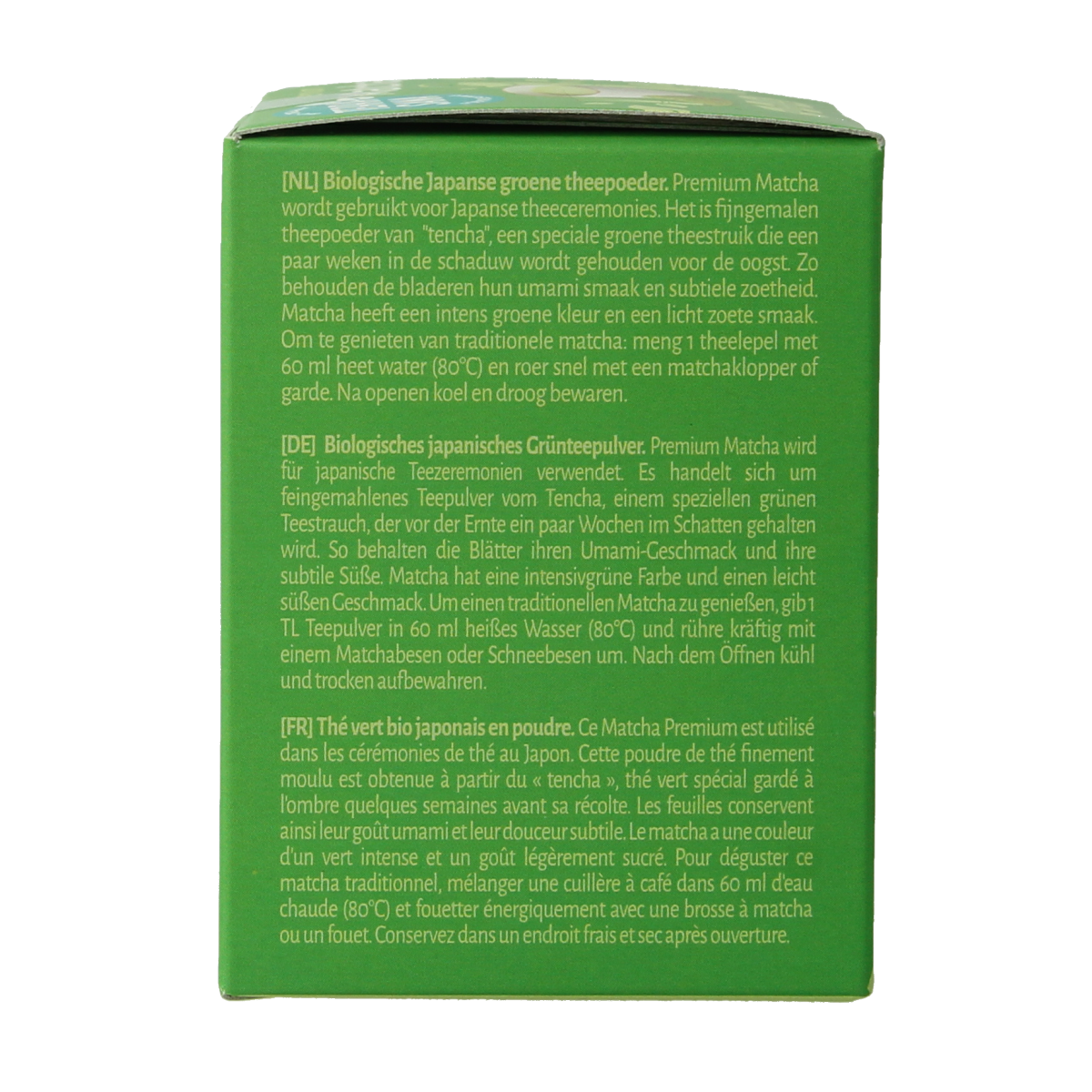 TerraSana Matcha premium groene thee bio 30.00 Gram