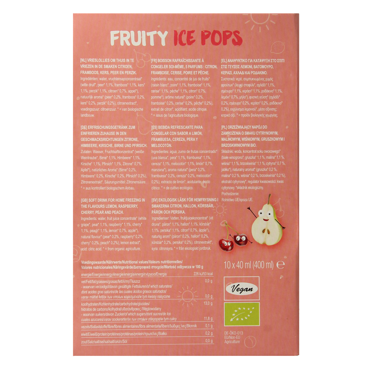 TerraSana Ice pops fruitsap bio 400.00 Milliliter