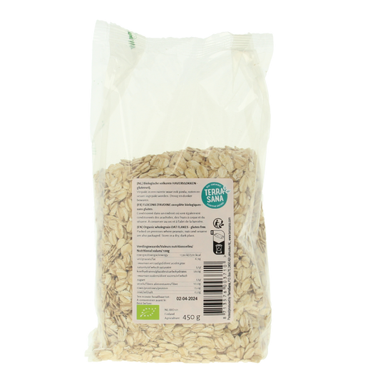 TerraSana Havervlokken glutenvrij bio 450 Gram