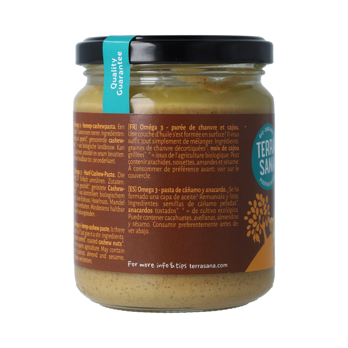 TerraSana Omega 3 hennep cashewpasta bio 250.00 Gram