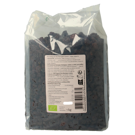 TerraSana RAW Rozijnen blue thompson bio 1.00 Kilogram