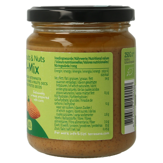TerraSana 4 mix gemengde notenpasta zonder zout bio 250.00 Gram