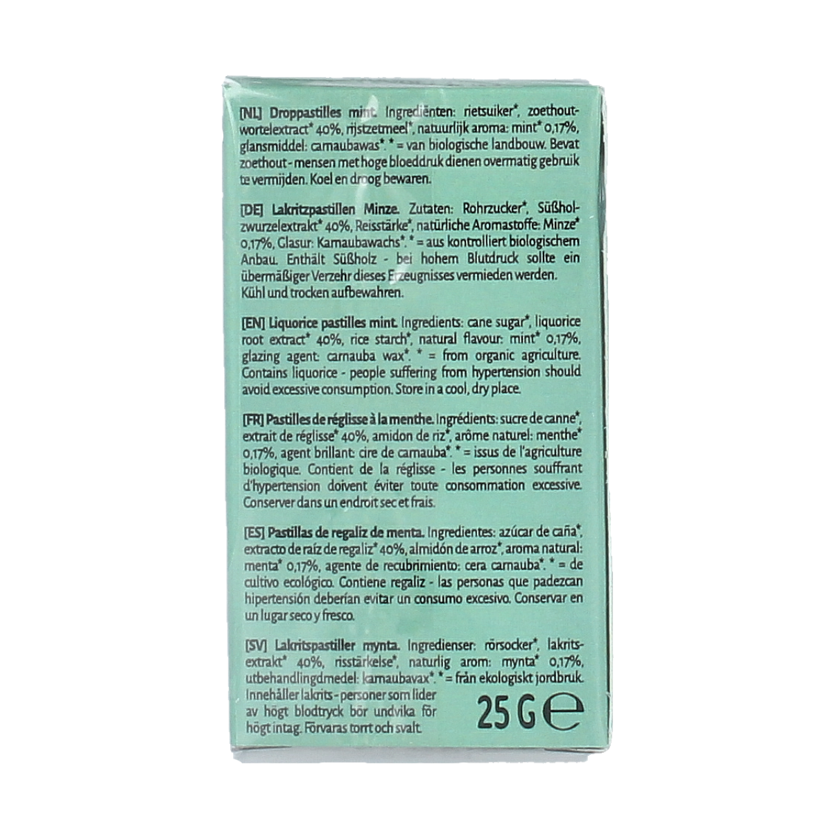 TerraSana Droppastilles mint bio 25.00 Gram