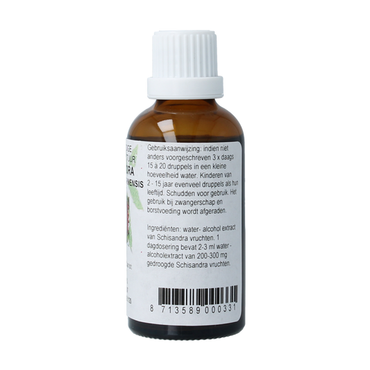 Cruydhof Schisandra chinensis fruct tinctuur 50.00 Milliliter