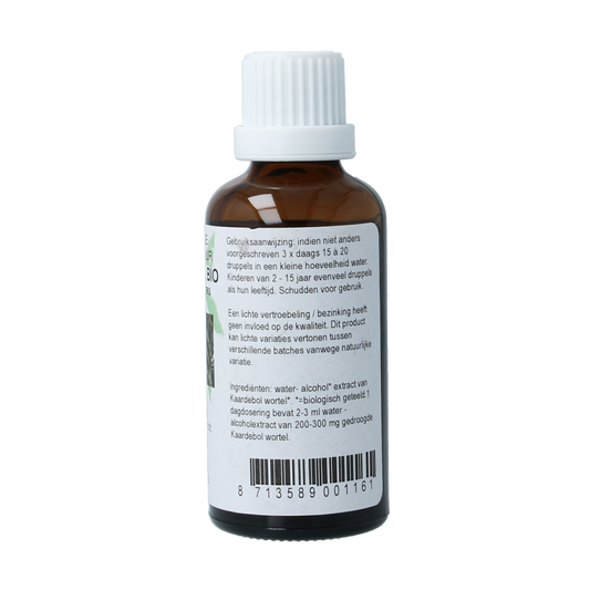 Cruydhof Kaardebol wortel tinctuur bio 50.00 Milliliter