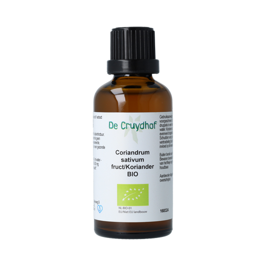 De Cruydhof Coriandrum sativum / koriander tinctuur bio 50.00 Milliliter