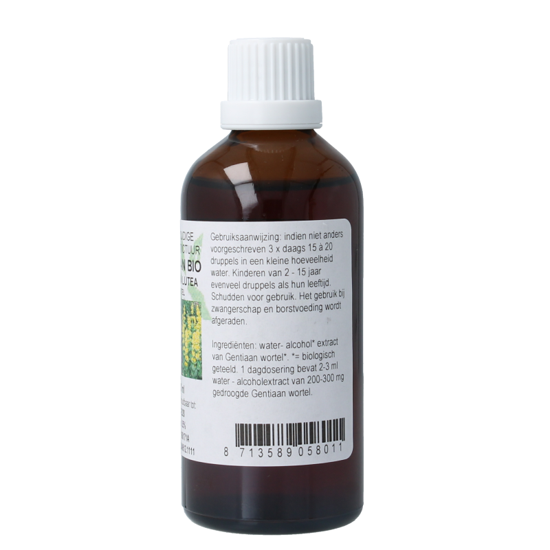 Cruydhof Gentiana lutea radix / gentiaan tinctuur bio 100 Milliliter