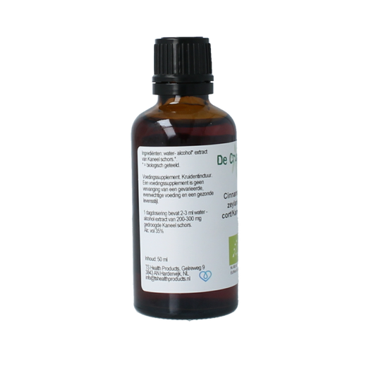 Cruydhof Cinnamomum zeyl cort / kaneel tinctuur bio 50 Milliliter