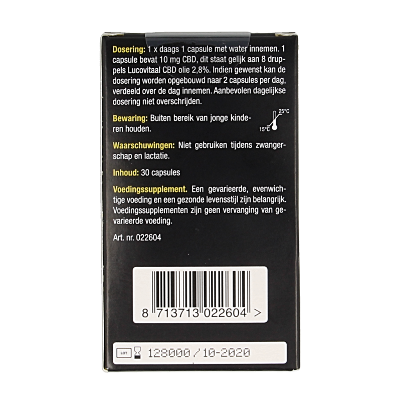 Lucovitaal CBD 10mg forte 30 Capsules