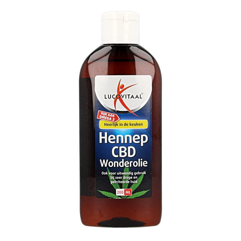 Lucovitaal Hennep CBD huidwonder olie 200 Milliliter