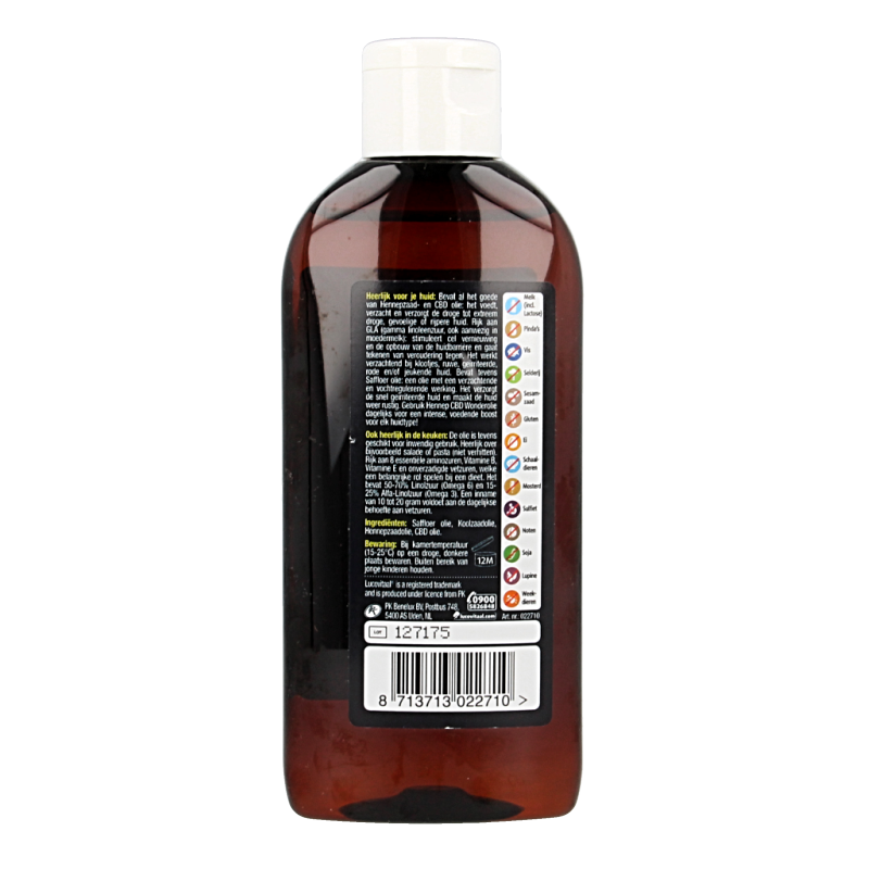 Lucovitaal Hennep CBD huidwonder olie 200 Milliliter