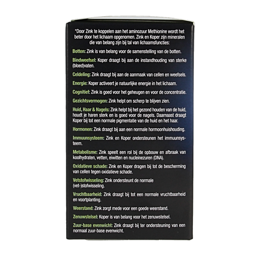Lucovitaal Zink methionine & koper 60 Tabletten