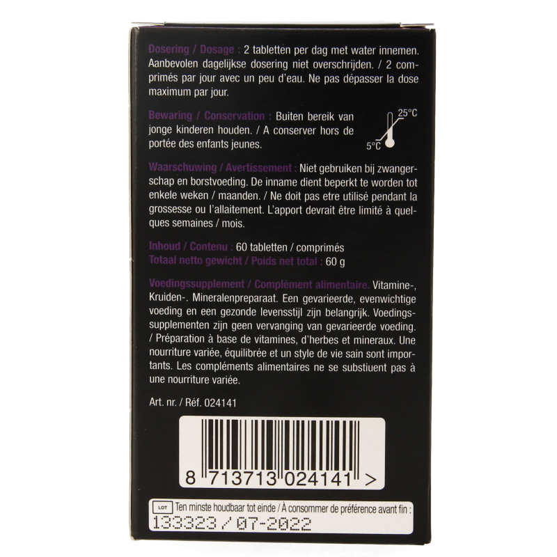 Lucovitaal Huid haar nagels met biotine 60 Tabletten