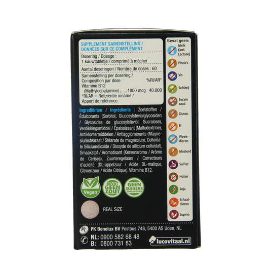 Lucovitaal Vitamine B12 1000mcg 60.00 Kauwtabletten