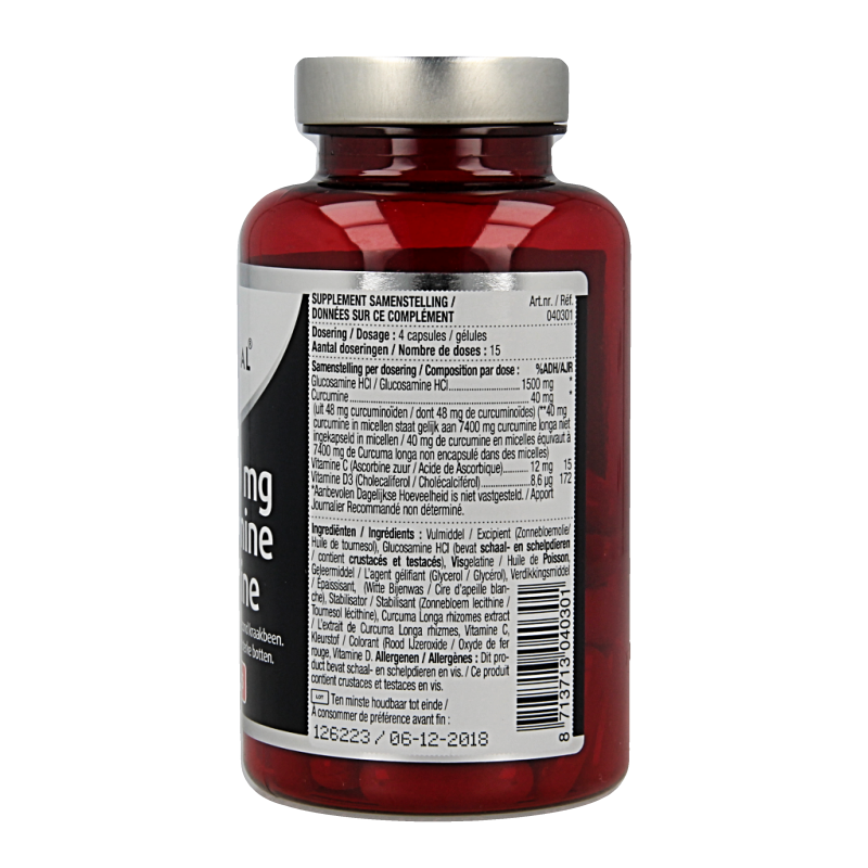 Lucovitaal Glucosamine & curcumine 1500/40mg 60 Capsules