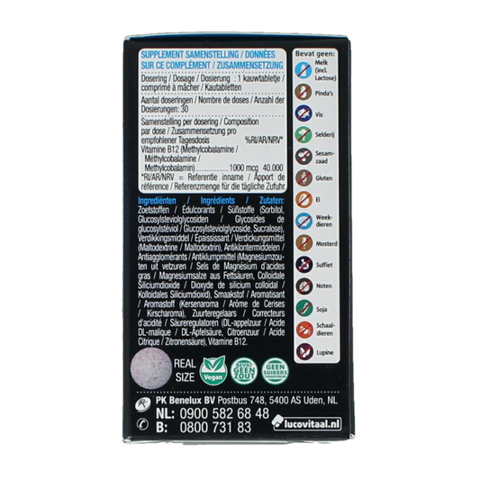 Lucovitaal Vitamine B12 1000mcg 30.00 Kauwtabletten