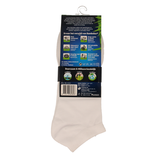 Lucovitaal Bamboe enkelsok wit maat 43-46 1 Paar