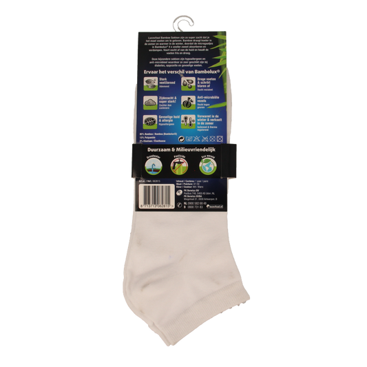 Lucovitaal Bamboe enkelsok wit maat 47-50 1 Paar