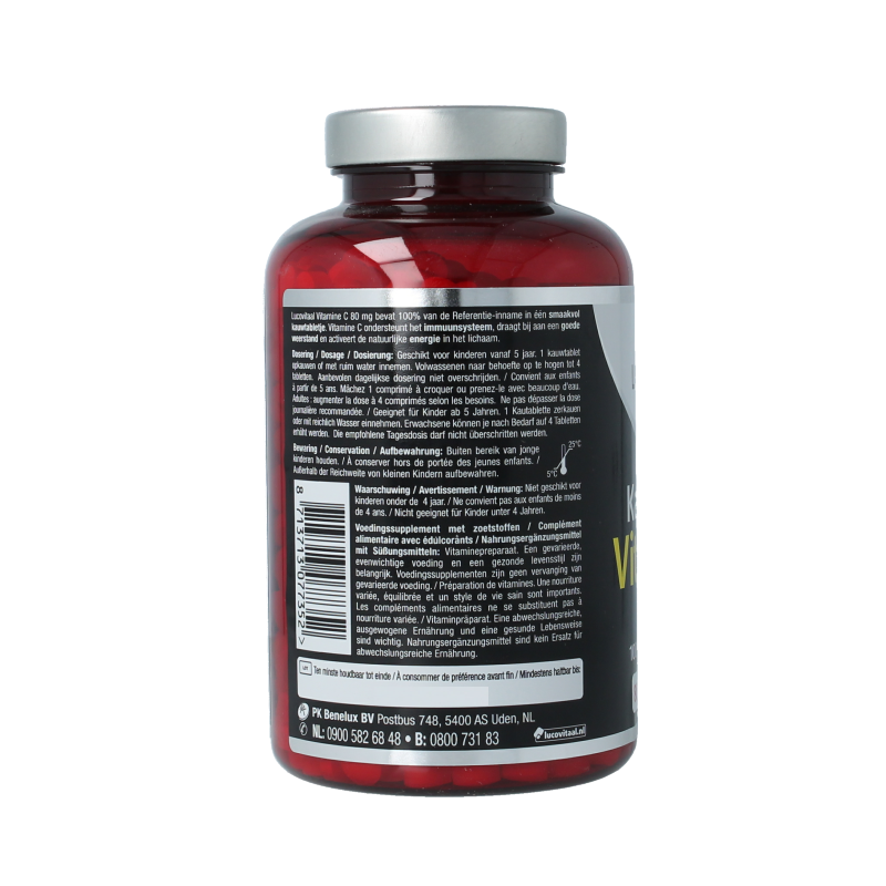 Lucovitaal Vitamine C 80mg citroen 800 Kauwtabletten